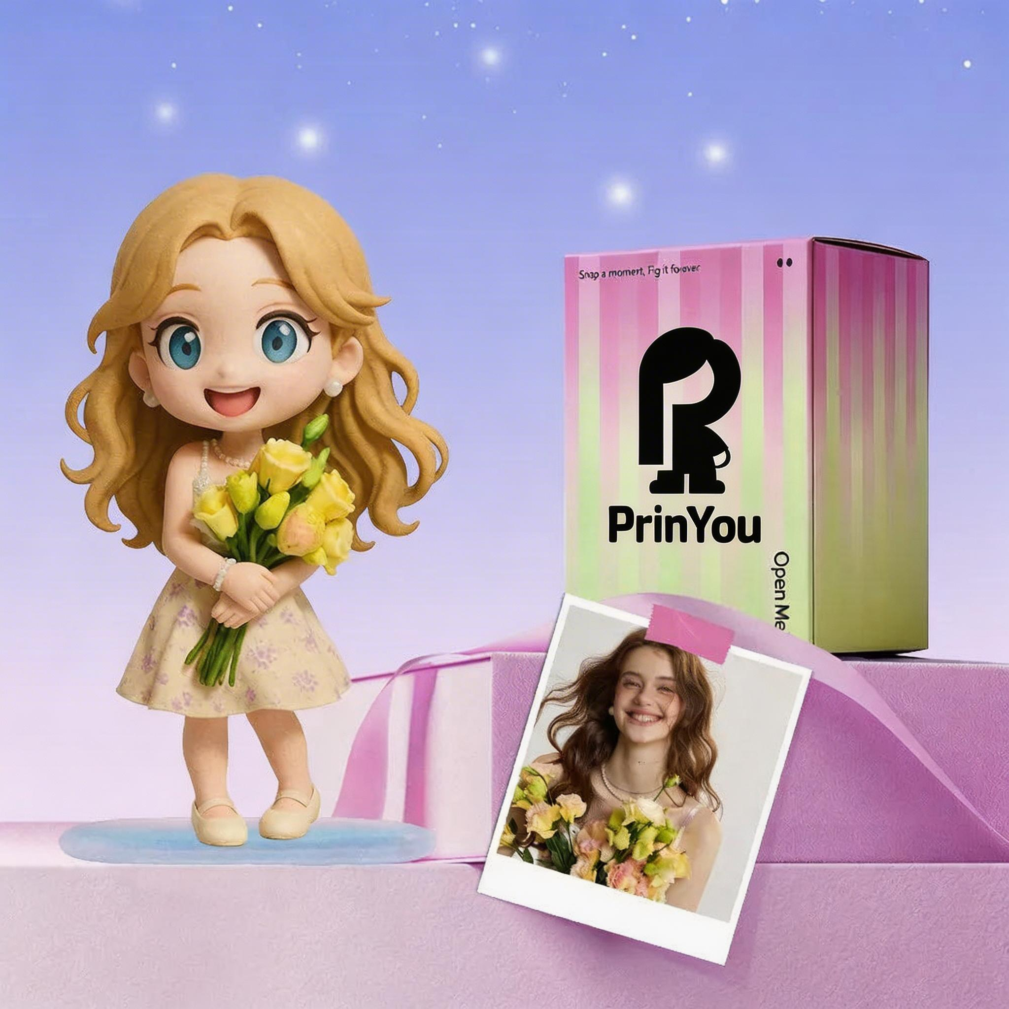 Personalized 3D Mini Figure Custom Cartoon Style Doll from Your Photo Unique Collectible Gift for Her or Him