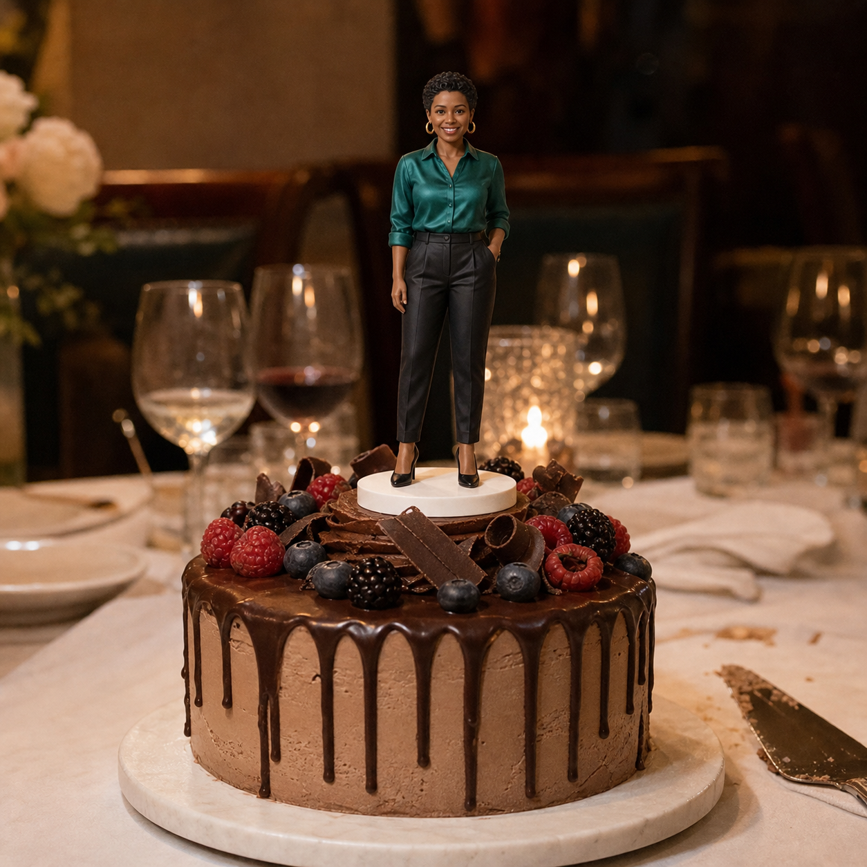 Custom birthday cake decoration figurine made from one photo