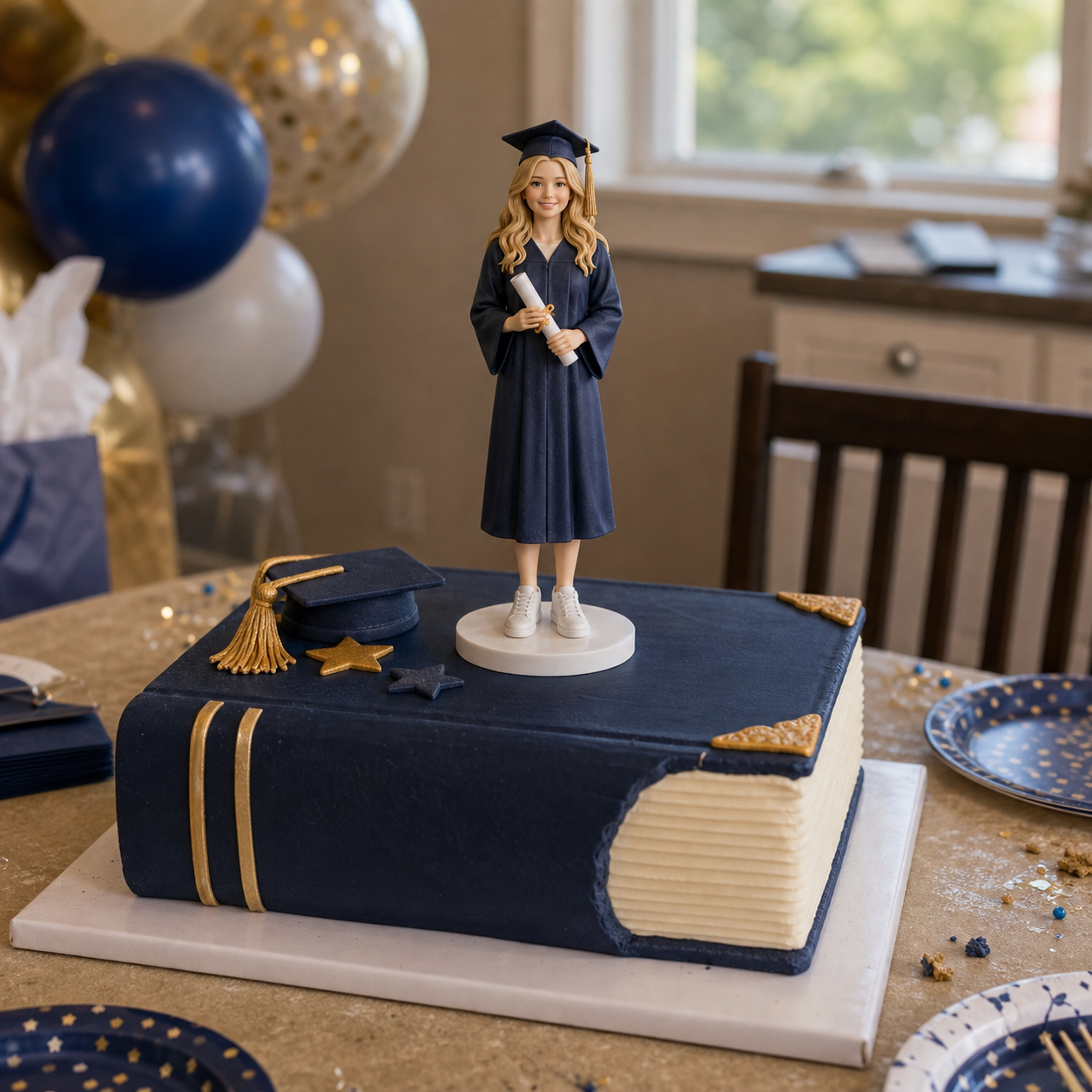 Custom birthday cake decoration figurine made from one photo