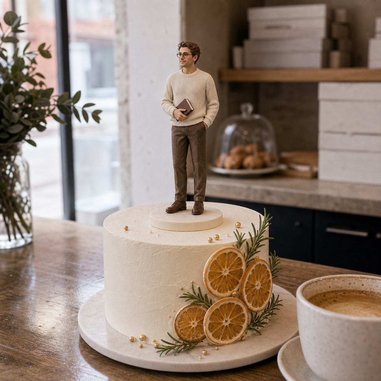 Personalized 3D printed birthday cake topper figure