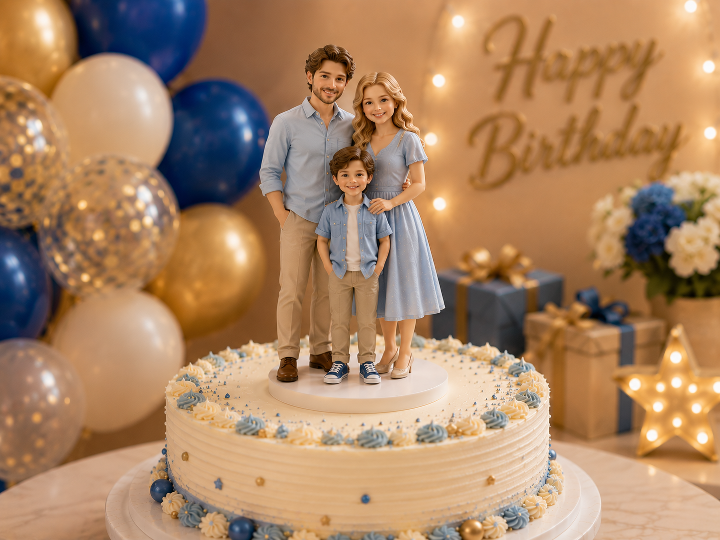 custom wedding cake topper from photo with bride and groom figurine