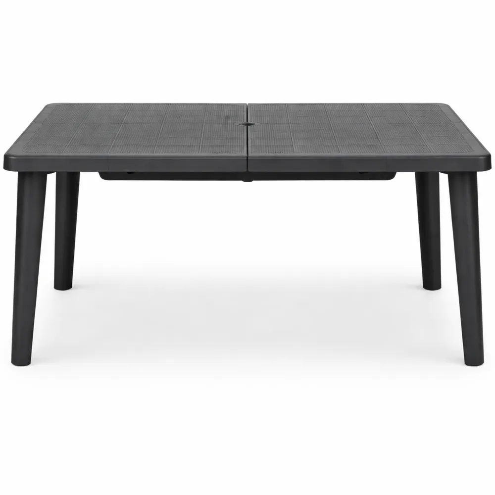 Table de jardin extensible en plastique avec pieds amovibles