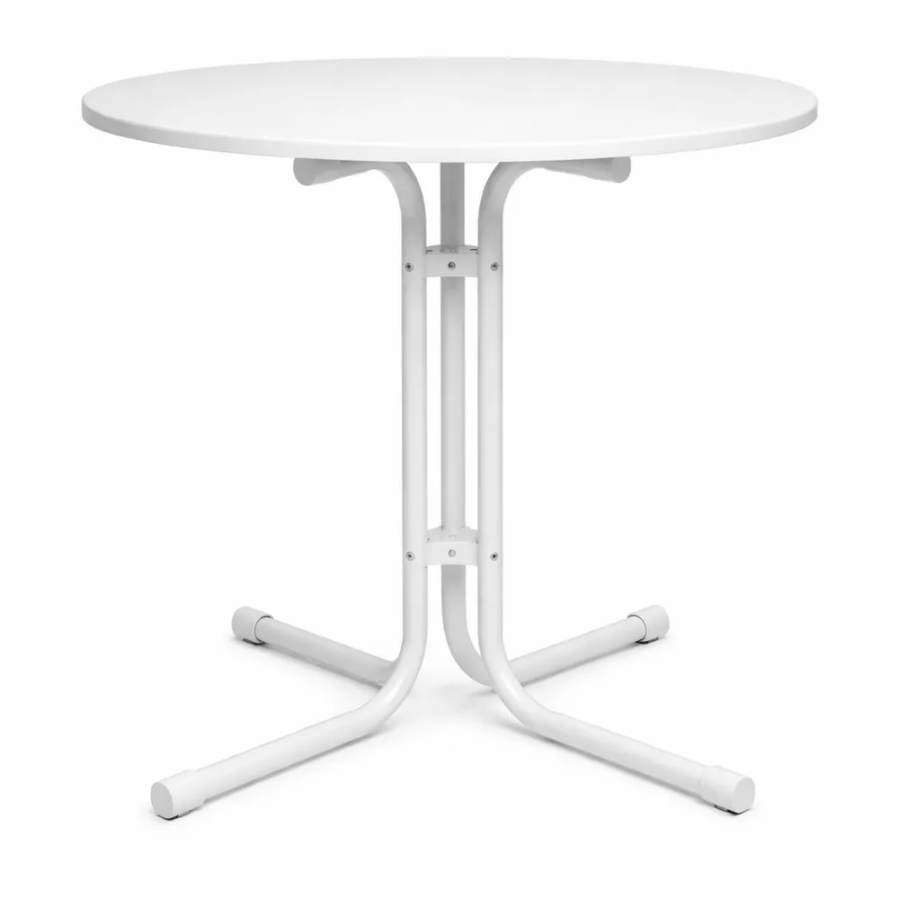 Table de Jardin Ronde Pliante Ø 80 cm, Hauteur 70 cm, Idéale pour Balcons et Terrasses