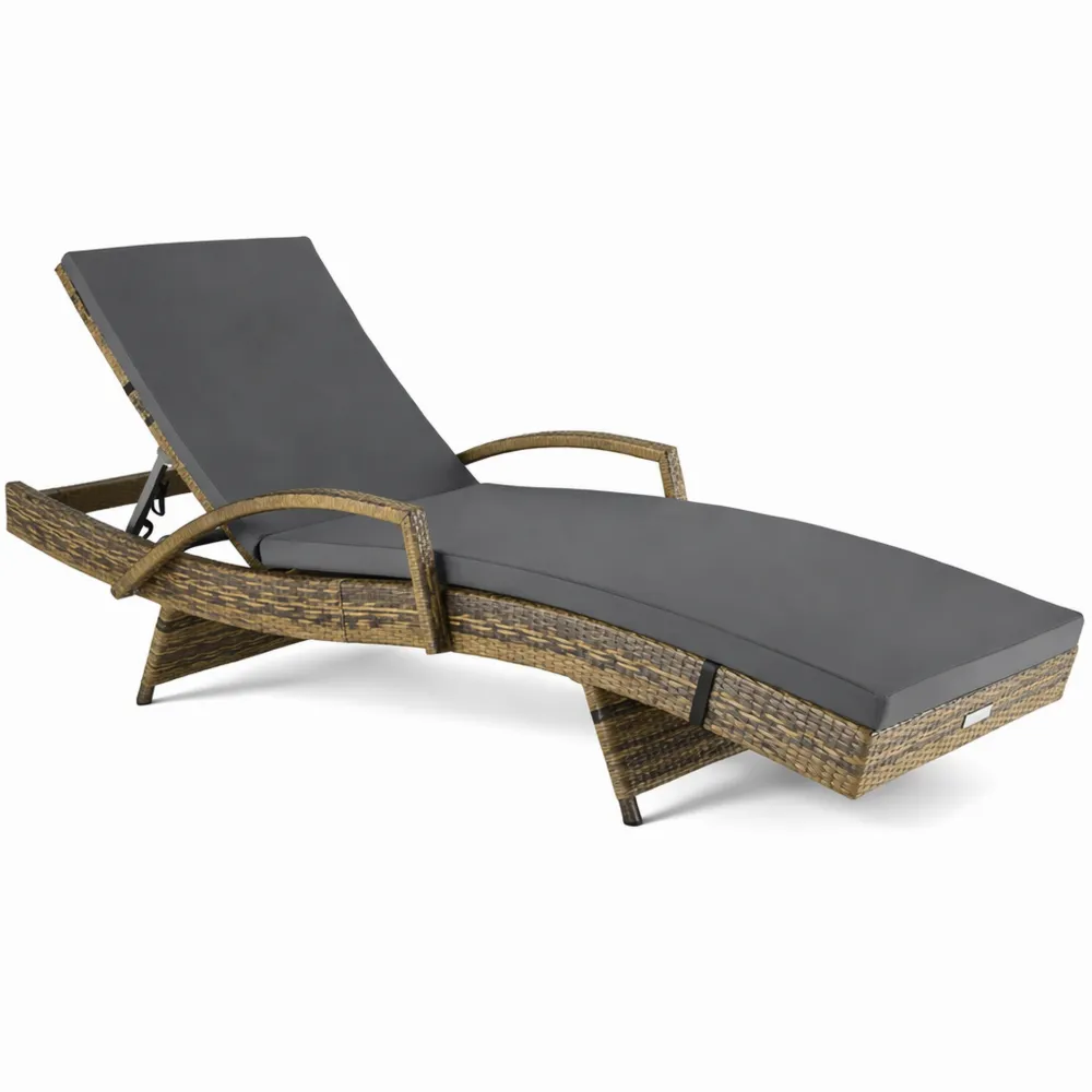 Transat de Jardin Inclinable en Résine Tressée