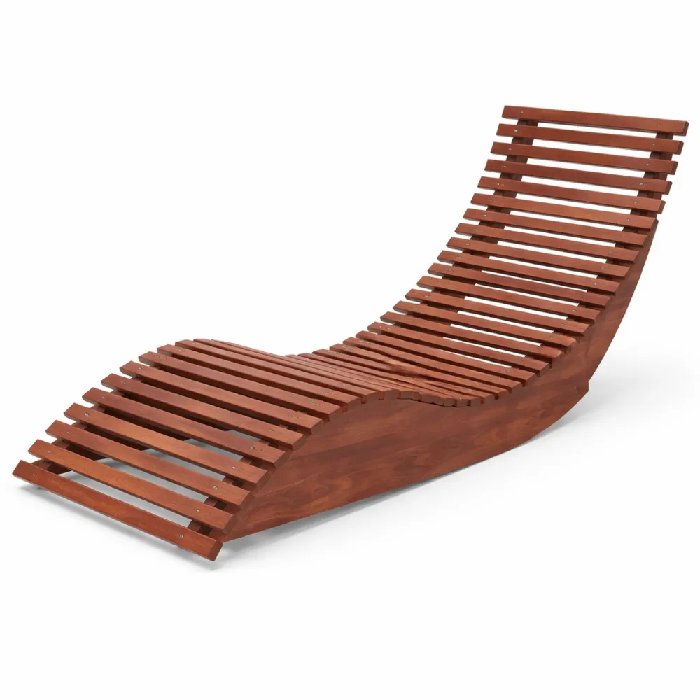 Transat en Bois d'Acacia à Lattes Respirantes, Jardin et Piscine, Capacité 160 Kg