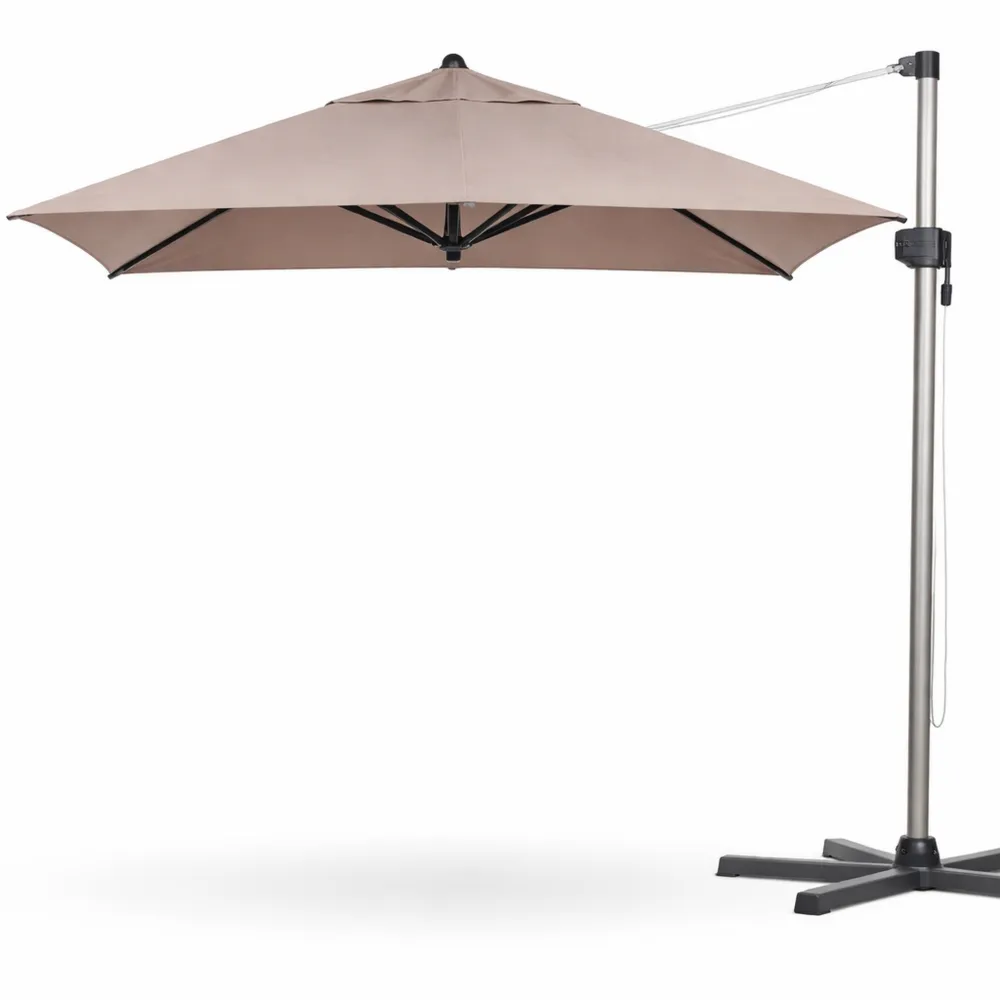 Grand Parasol Rectangulaire Inclinable 360° pour Jardin et Terrasse
