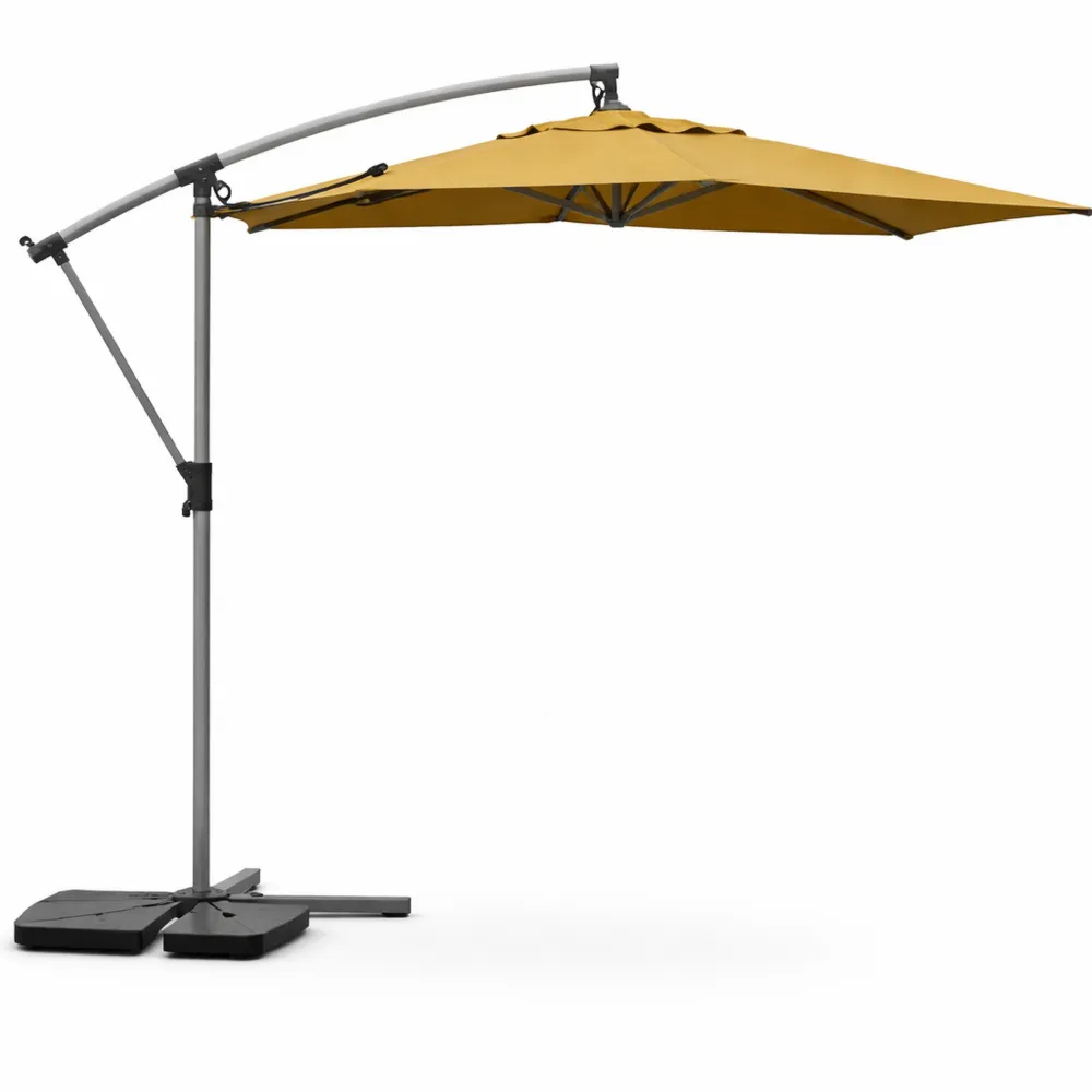 Grand Parasol Rond 3 m Inclinable Protection UV pour Extérieur