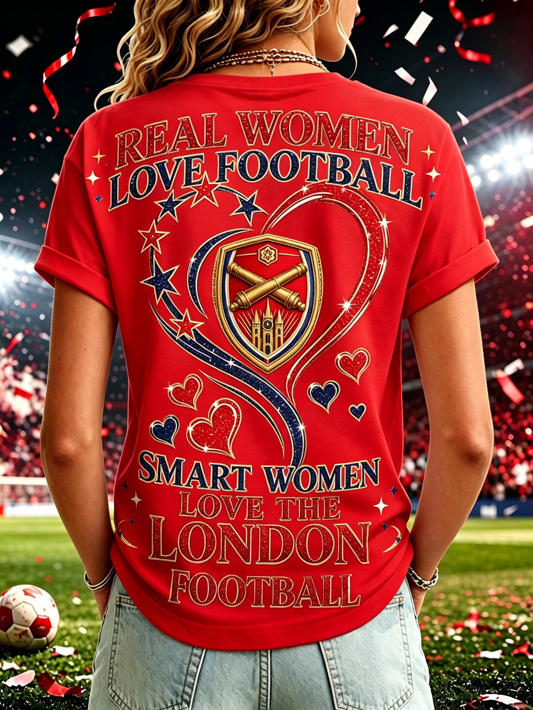Women's Football Fans Print T-shirt