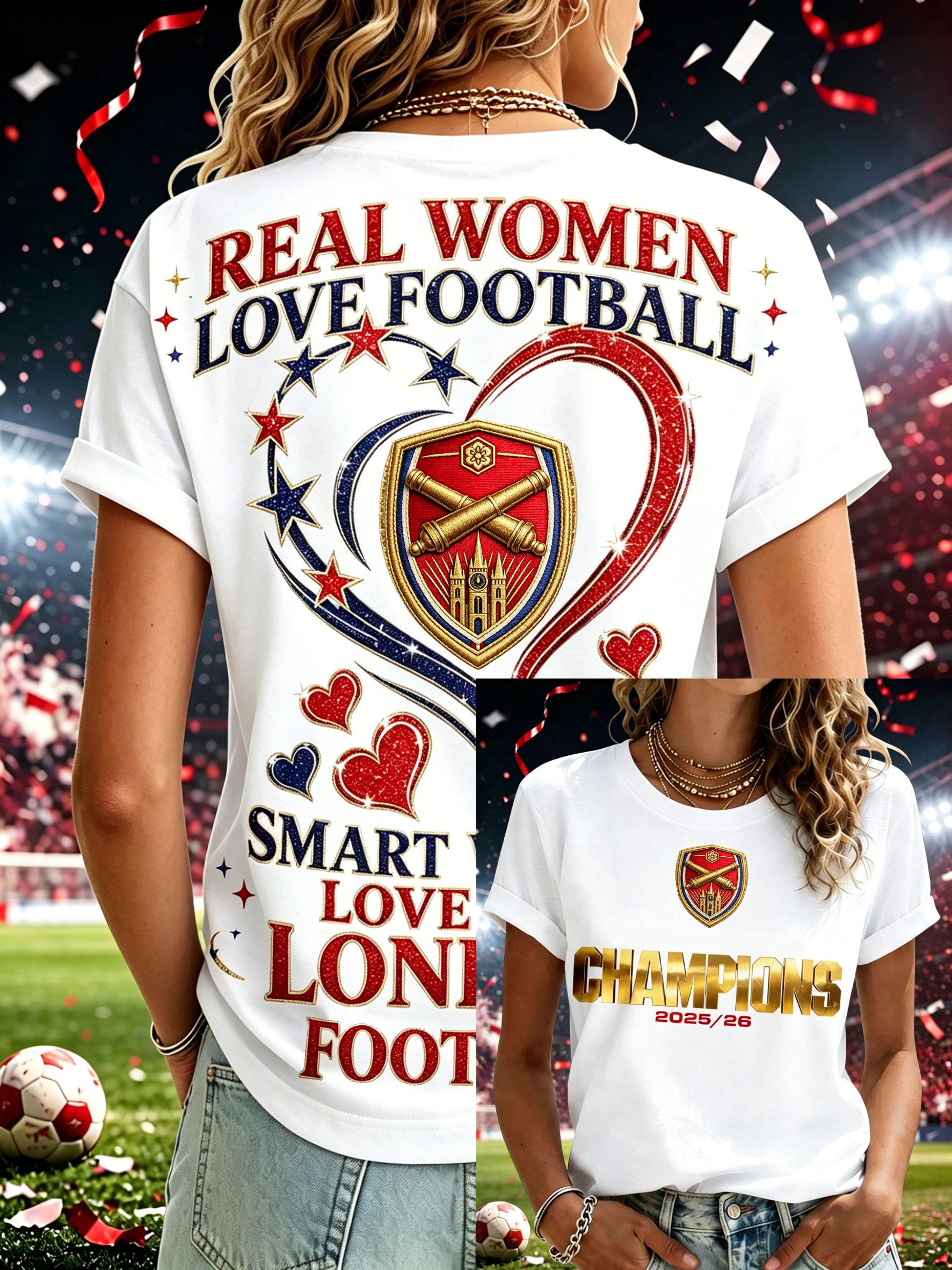 Women's Football Fans Print T-shirt
