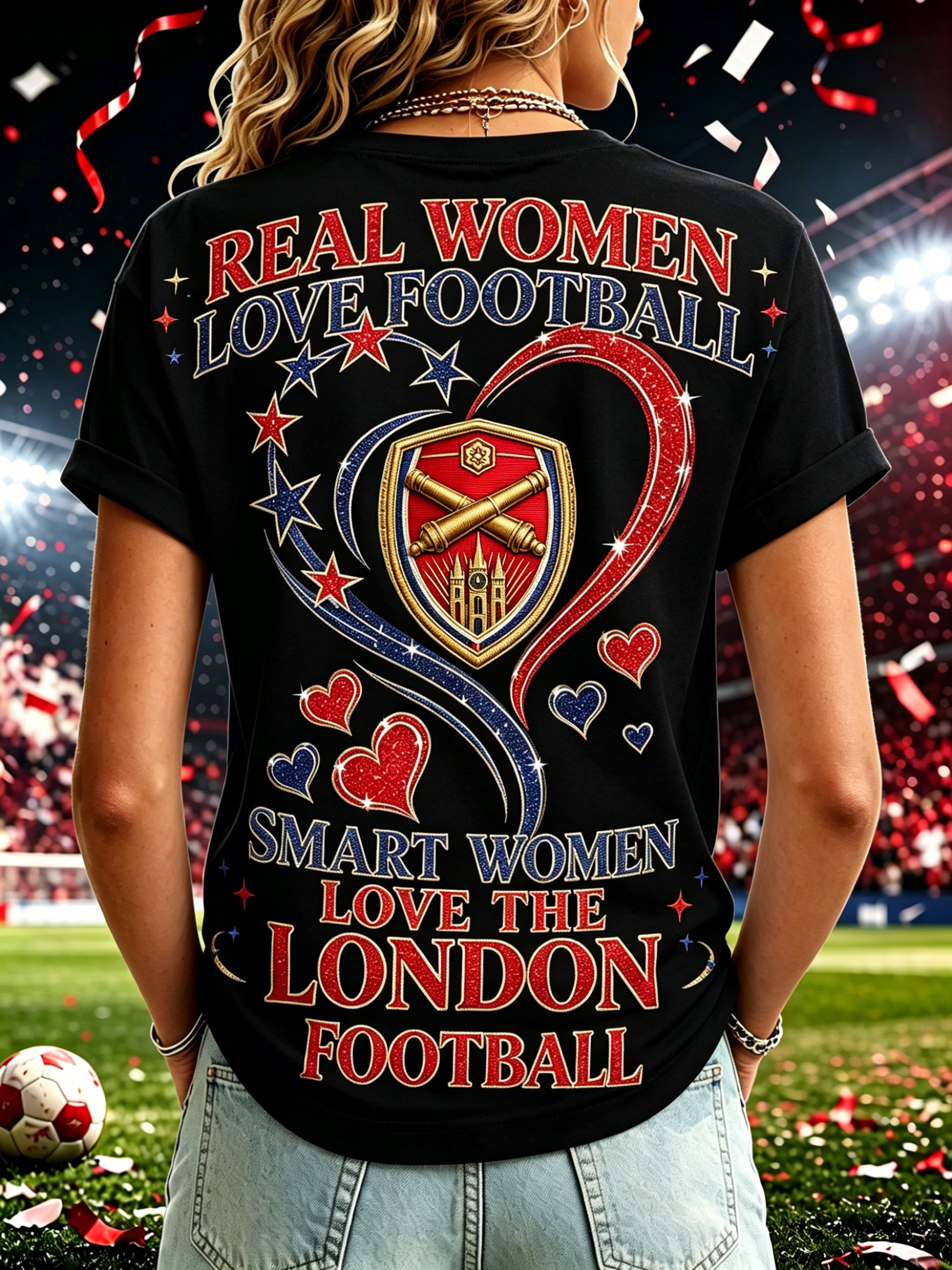 Women's Football Fans Print T-shirt