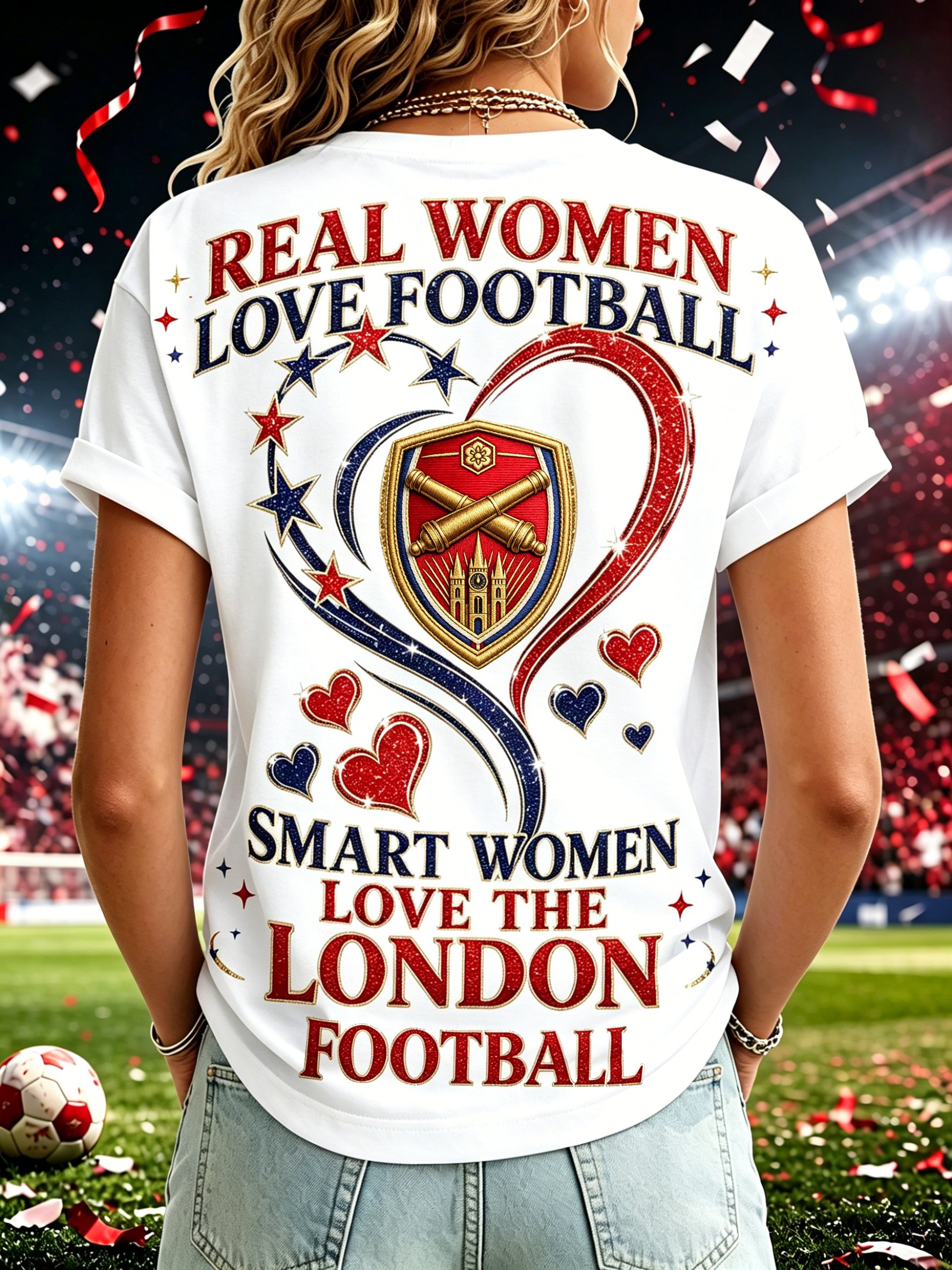 Women's Football Fans Print T-shirt