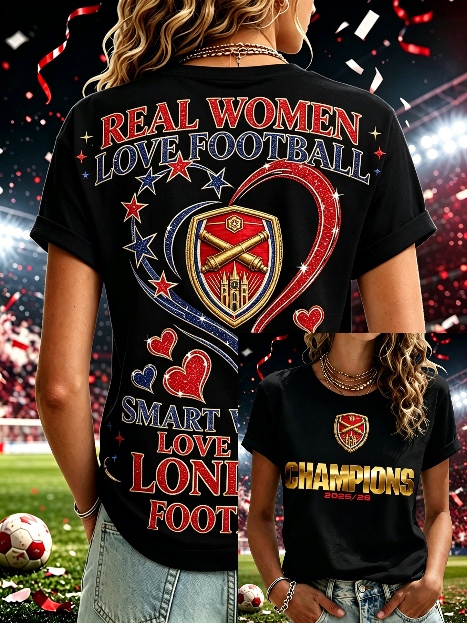 Women's Football Fans Print T-shirt