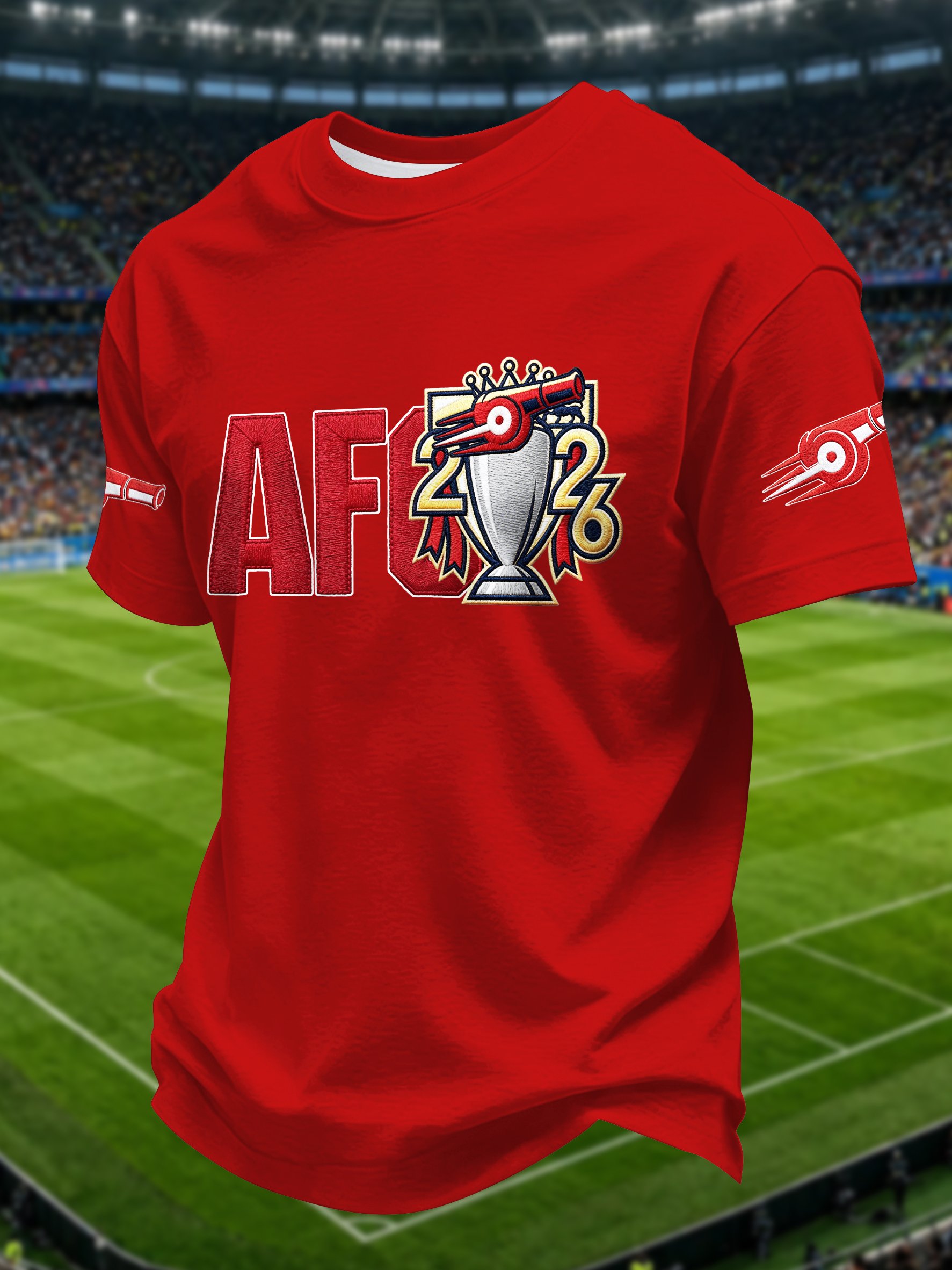 Men's Football Fans Printed Casual T-shirt