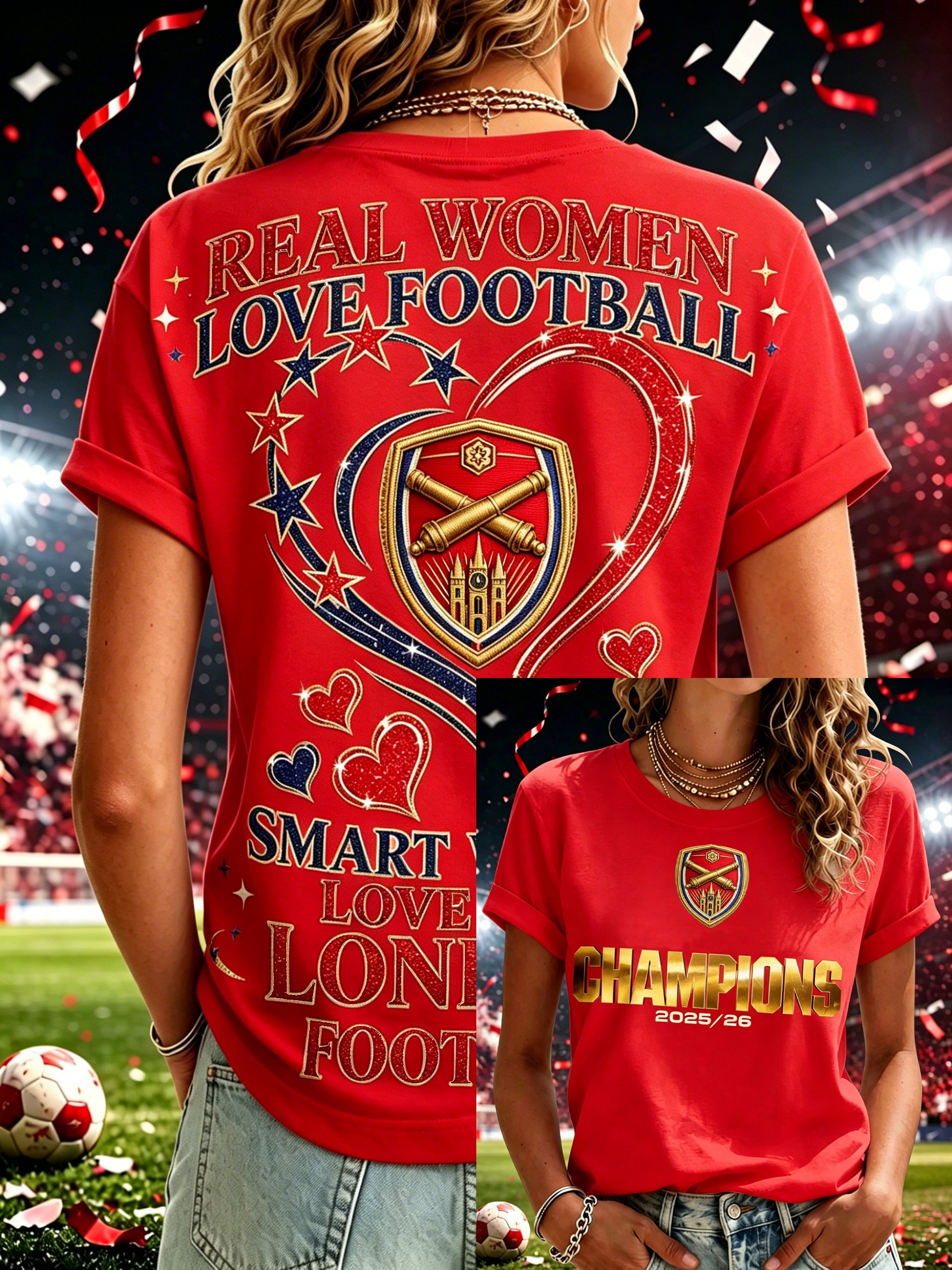 Women's Football Fans Print T-shirt
