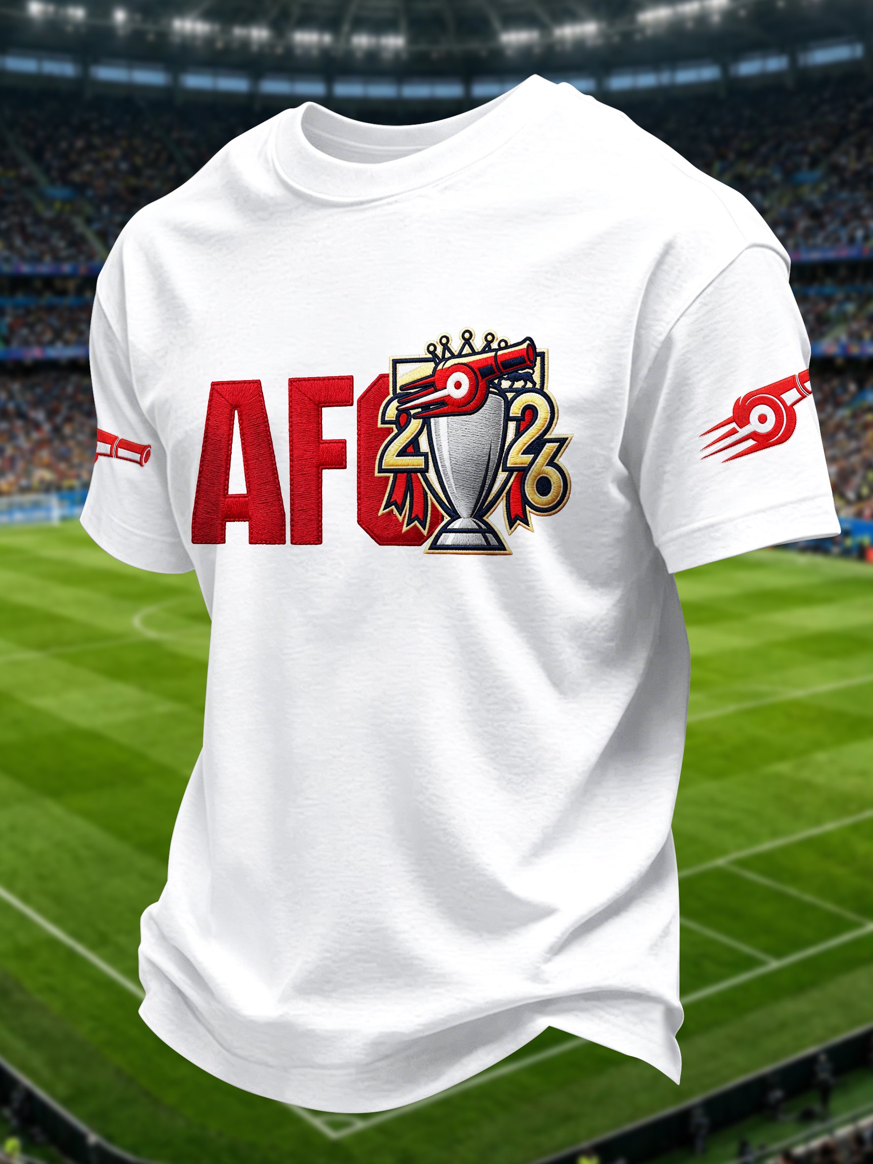 Men's Football Fans Printed Casual T-shirt