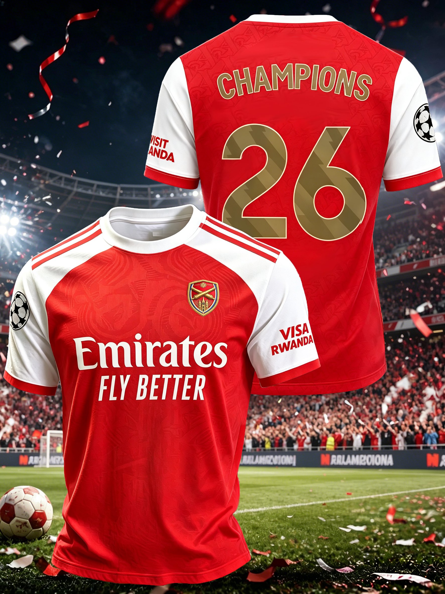 Men's Football Fans Printed Casual T-shirt