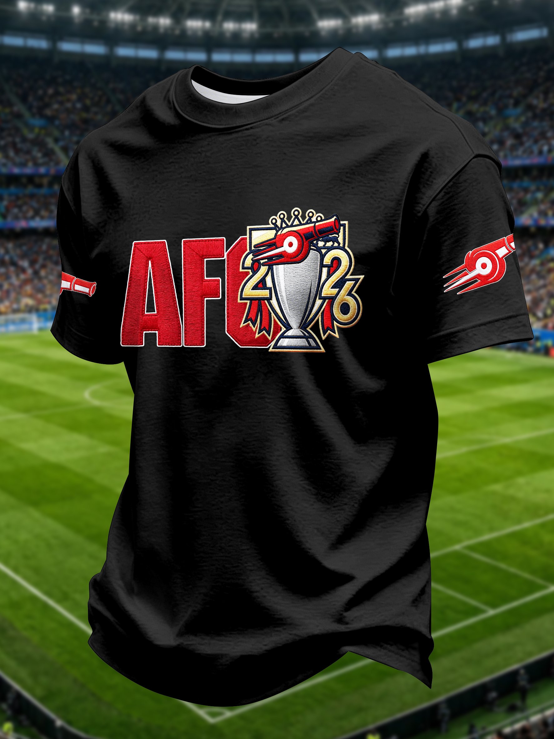 Men's Football Fans Printed Casual T-shirt