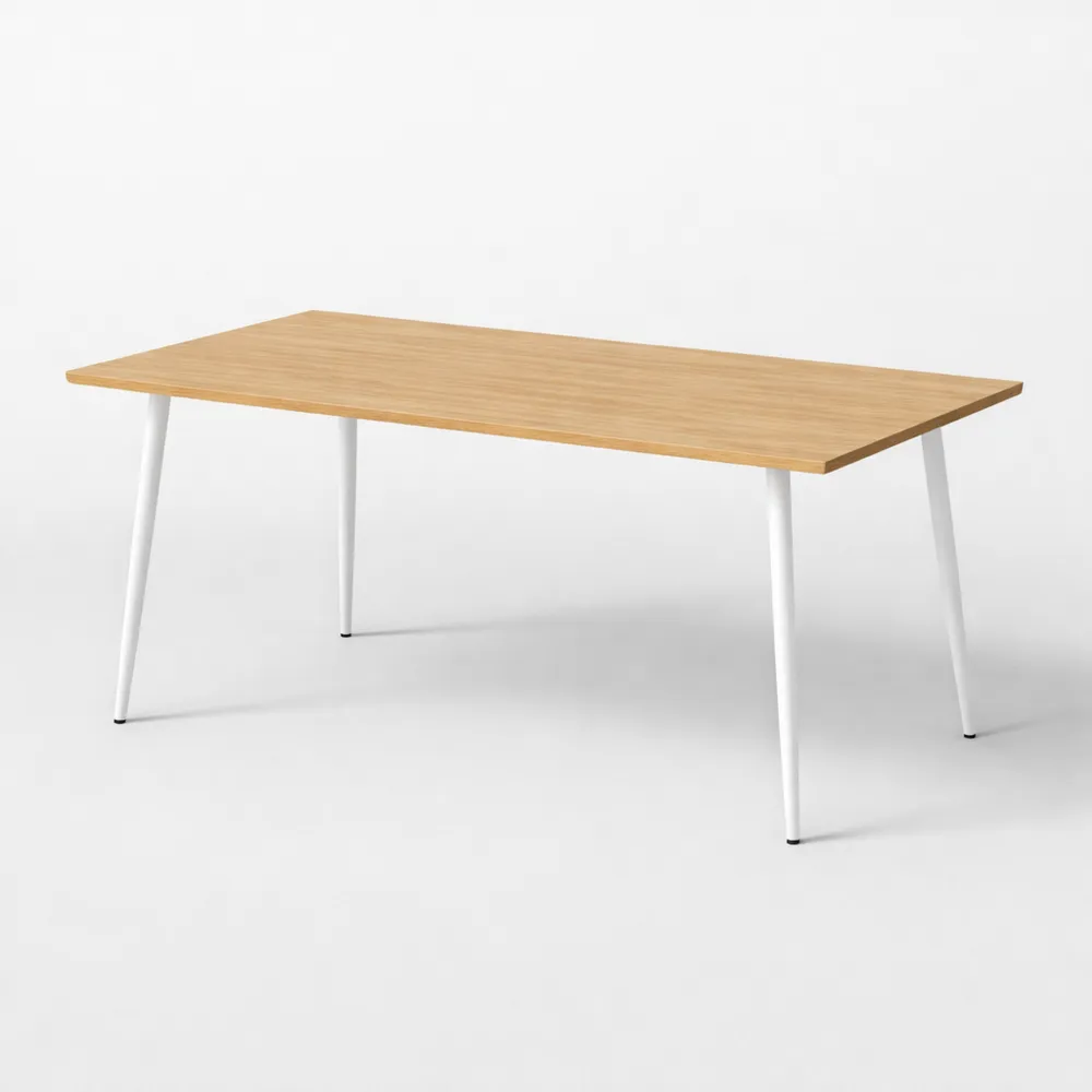 Table de salle à manger pour 4 à 6 personnes, style ferme moderne, plateau résistant à la chaleur, montage facile