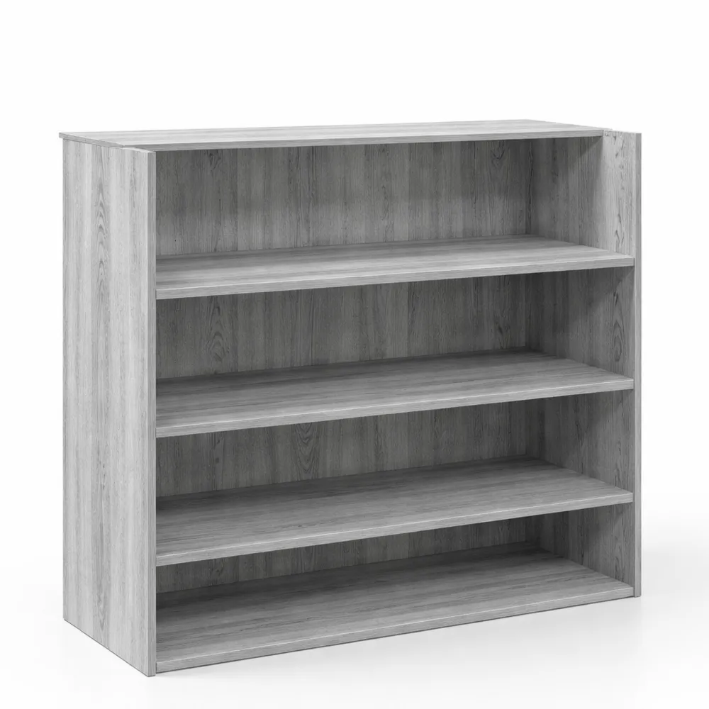 Bureau d'accueil moderne en bois gris 100x50x103,5 cm