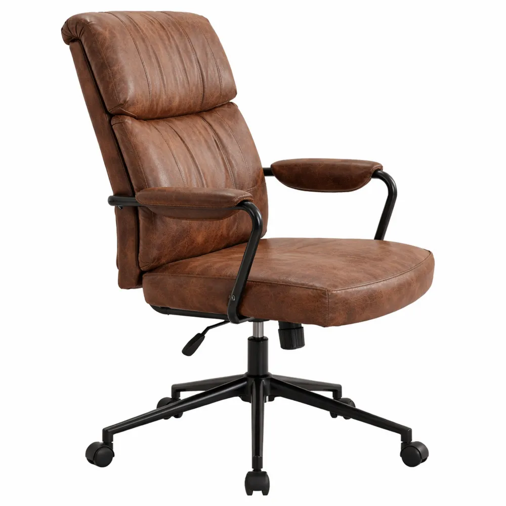 Chaise ergonomique avec soutien lombaire et dossier haut réglable