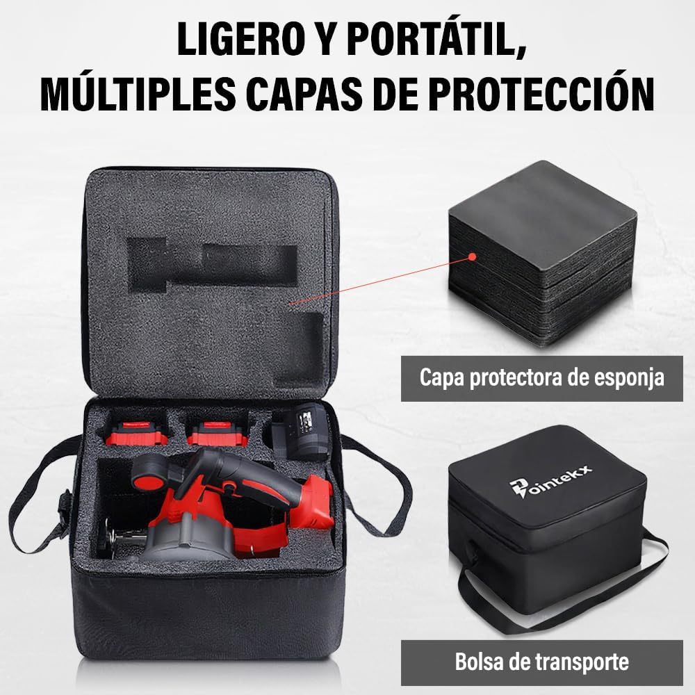 Sierra Circular Inalámbrica 125mm, 7200 RPM, 3 Velocidades Ajustables, Incluye 2 Baterías, Ángulo De Corte Ajustable 0°-45°, Para Cortar Madera, Mármol Y Baldosas De Porcelana