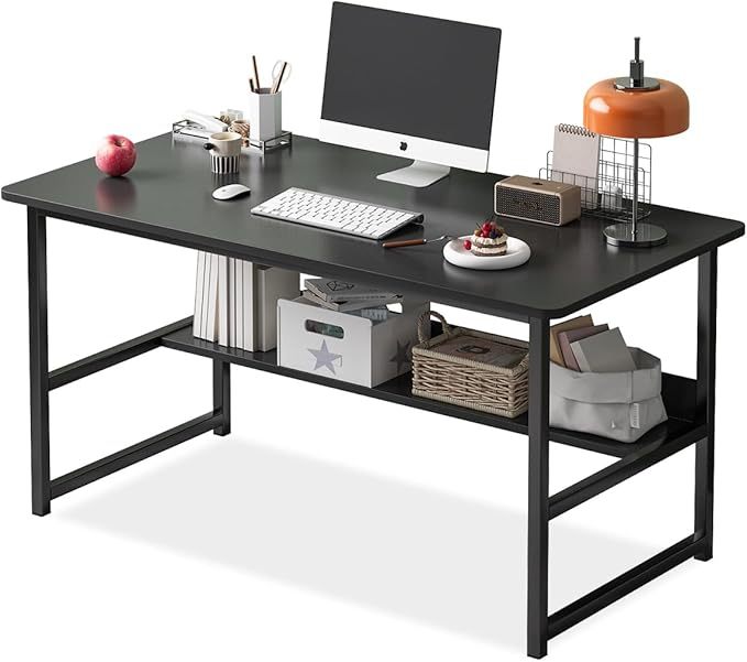 Escritorio de computadora con Espacio de Almacenamiento, Adecuado para Escribir en el Dormitorio y Trabajar en la Oficina en casa, Escritorio de Estudio 120 * 52 * 73 CM