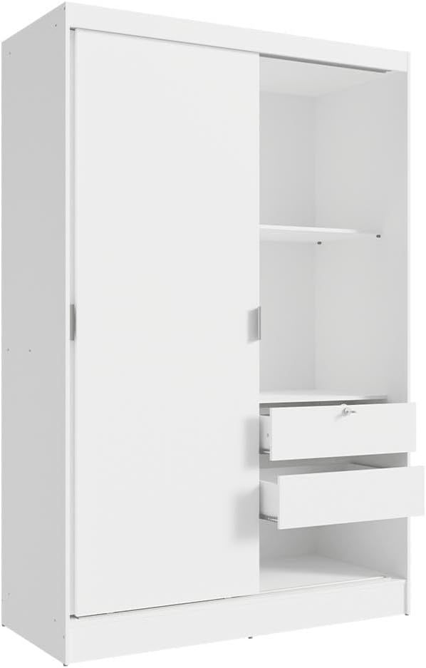 Kit Recámara Infantil Clóset y Cómoda con 6 Cajones - Blanco