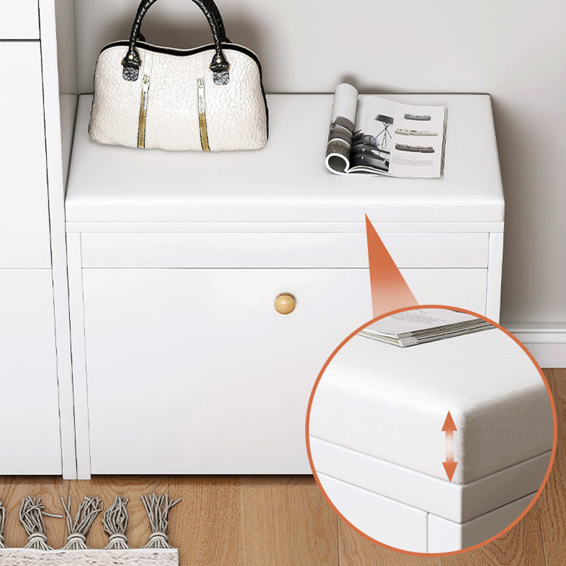 Large capacity folding shoe cabinet can hold 36 pairs of shoes with bench