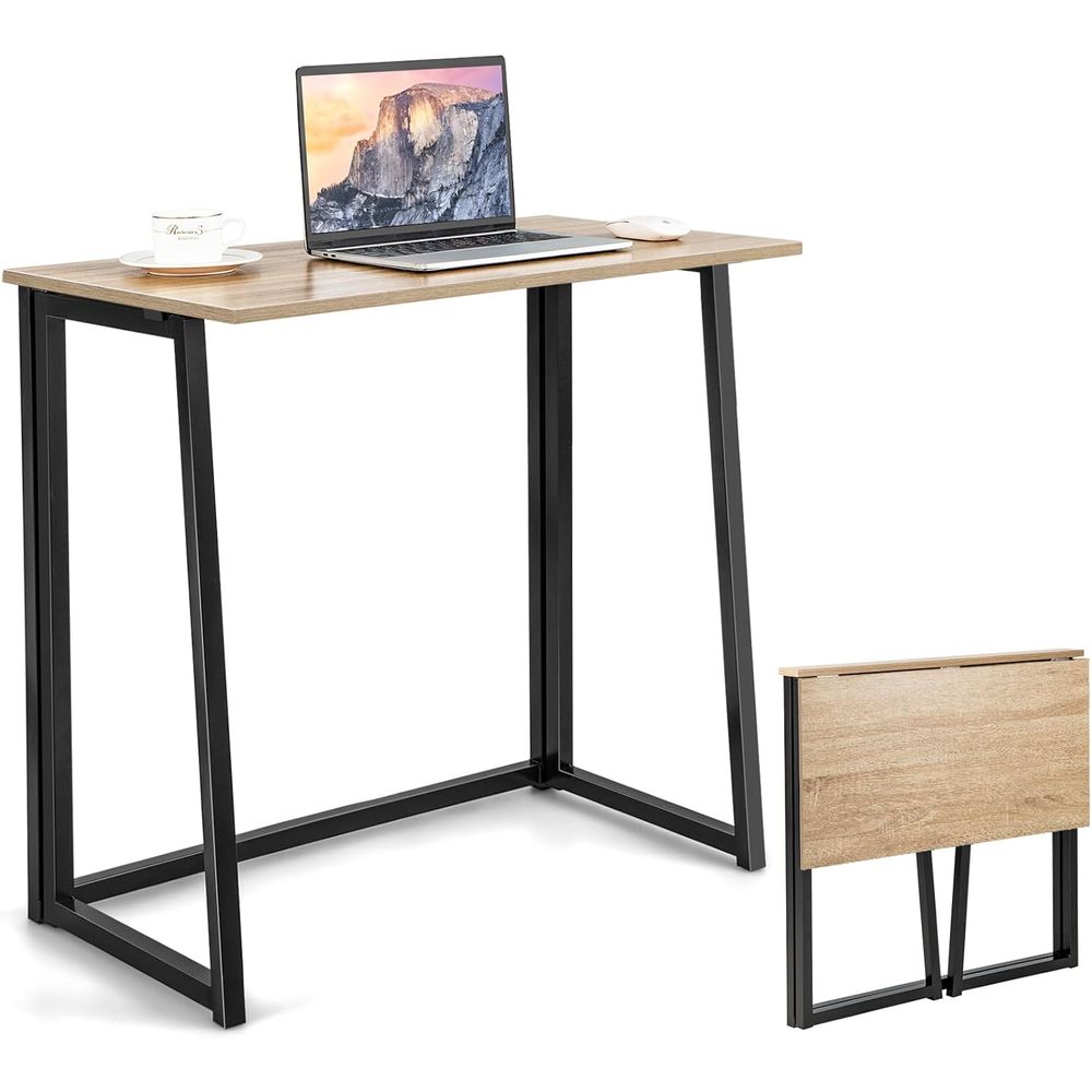 Escritorio plegable de 31 pulgadas para portátil — Ahorra espacio, ideal para estudio y oficina en casa — Estación de trabajo compacta, lista para usar
