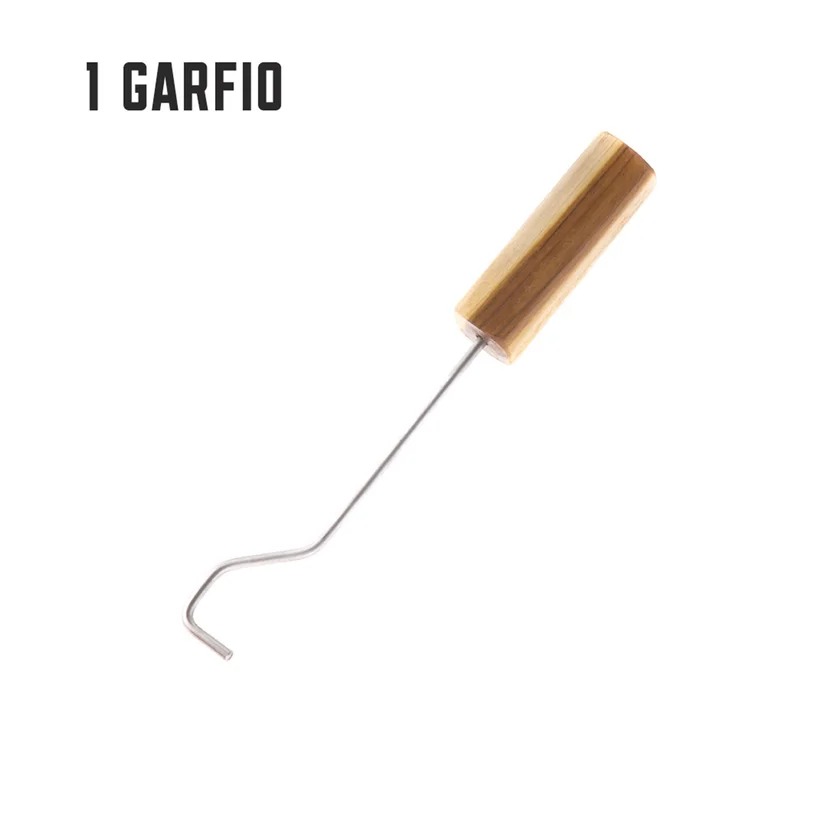 Barril Asador a Carbón en Acero Inoxidable 430 Mini Eco 50x30 Cm 6 Ganchos +1 Parrilla Removible +1 Garfio + 1 Carbonera + 1 Plato Cenicero Steak And Beer