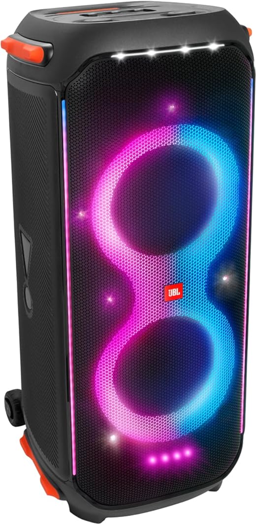 710 - Altavoz de Fiesta con Sonido Potente de 800 W RMS, Luces integradas y diseño a Prueba de Salpicaduras