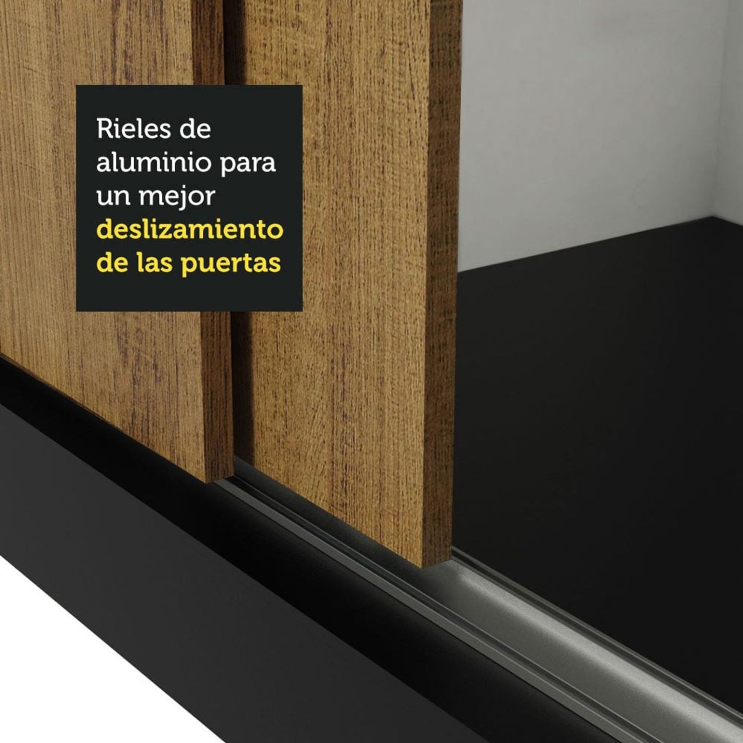 Ropero  3 Puertas Corredizas 1 Espejo