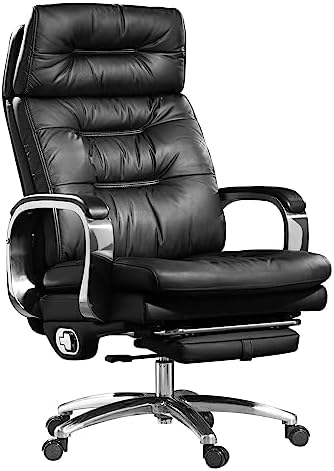 Silla de oficina con masaje de paletas, reposapiés, ventilación con calefacción, gestión ergonómica, silla ejecutiva de oficina totalmente reclinable.