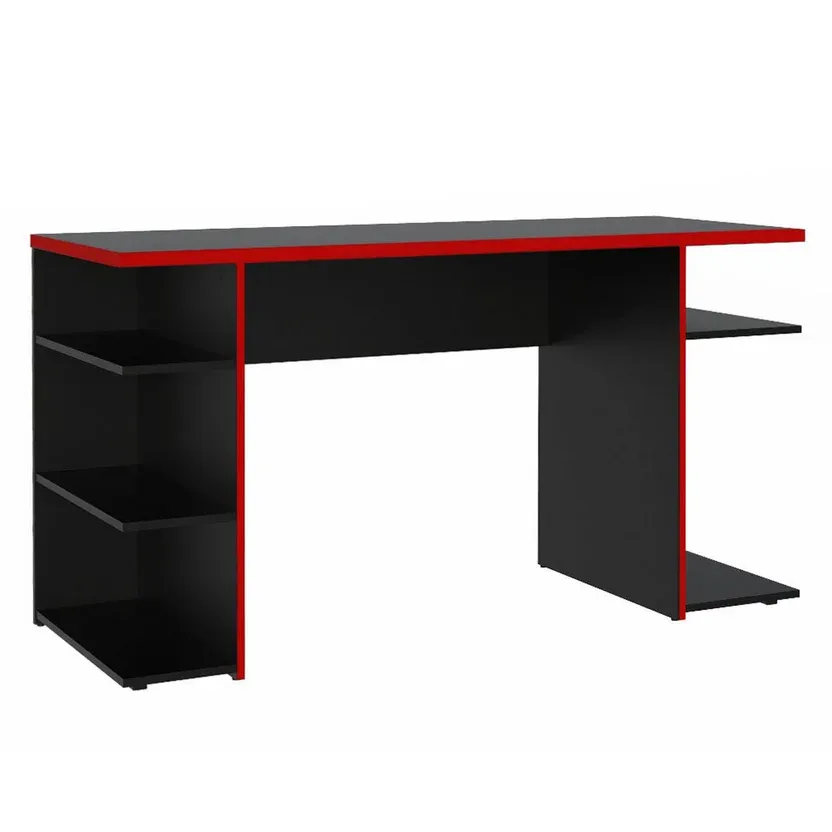 Escritorio Gamer 75X136X60 Rojo y Negro
