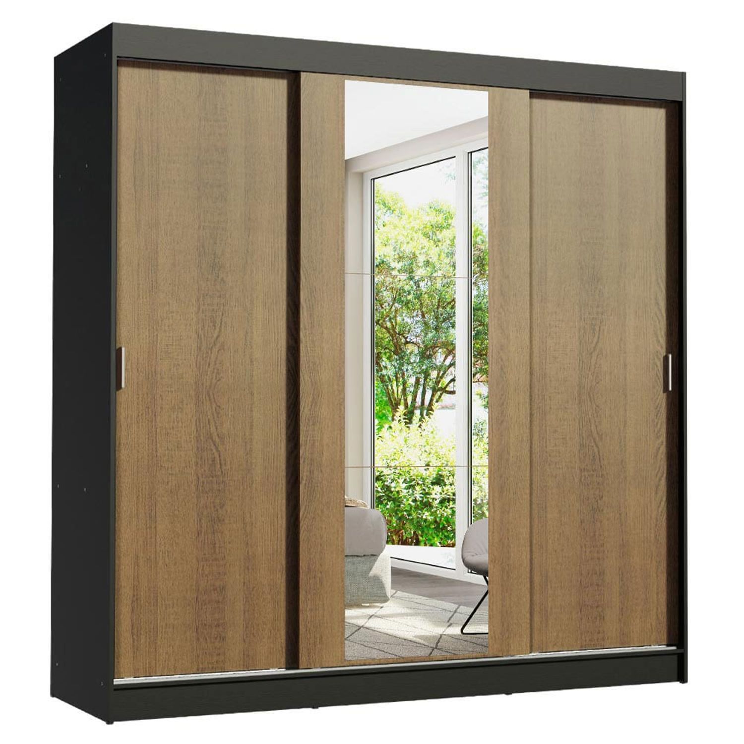 Ropero  3 Puertas Corredizas 1 Espejo