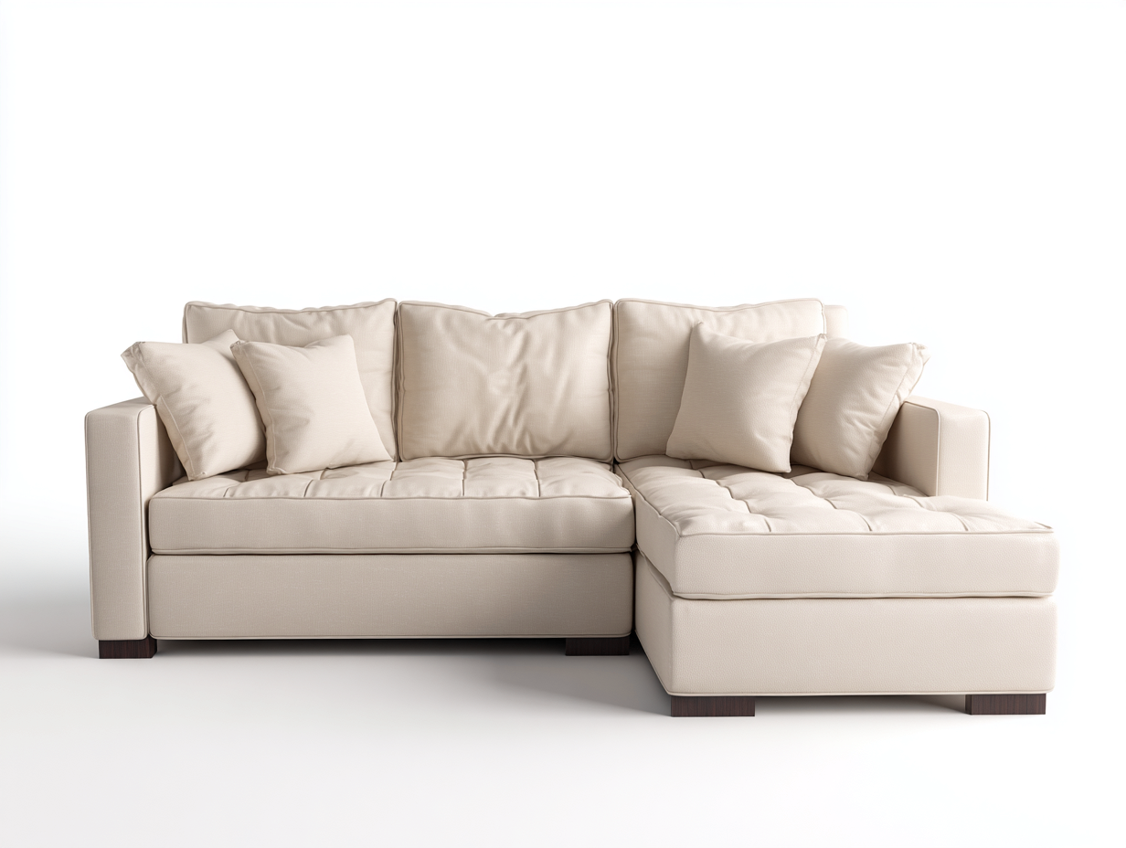 Sofás rinconeros tapizado tela 270x165x85 cm - Beige - Diseño contemporáneo-Oakgobase