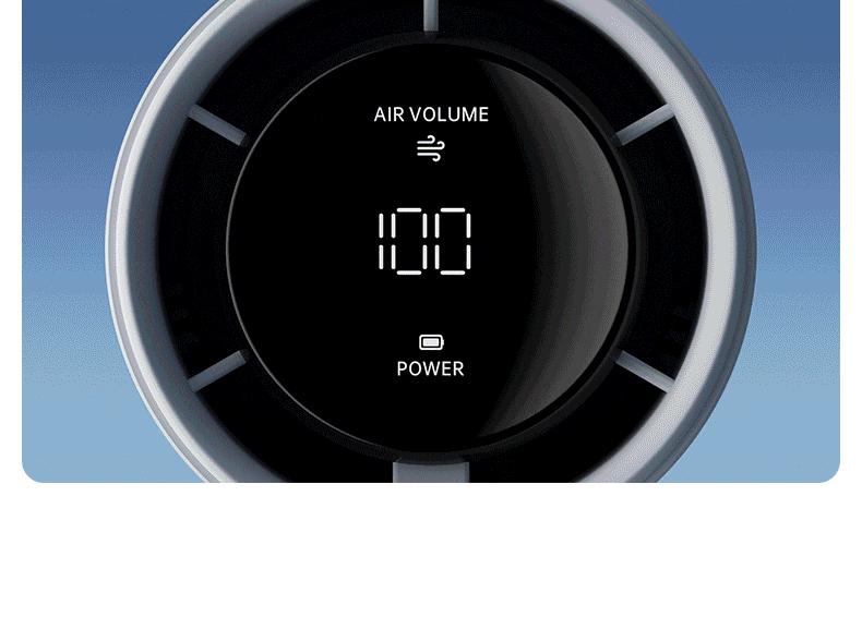 JISULIFE Handheld Fan Pro1S - 5000mAh Battery, 9m/s Wind Speed, Digital Display, USB Rechargeable, Portable Fan for Travel & Outdoor, Gifts for Women Men, Brushless Motor, 15000 RPM, 3-15 Hours Cooling