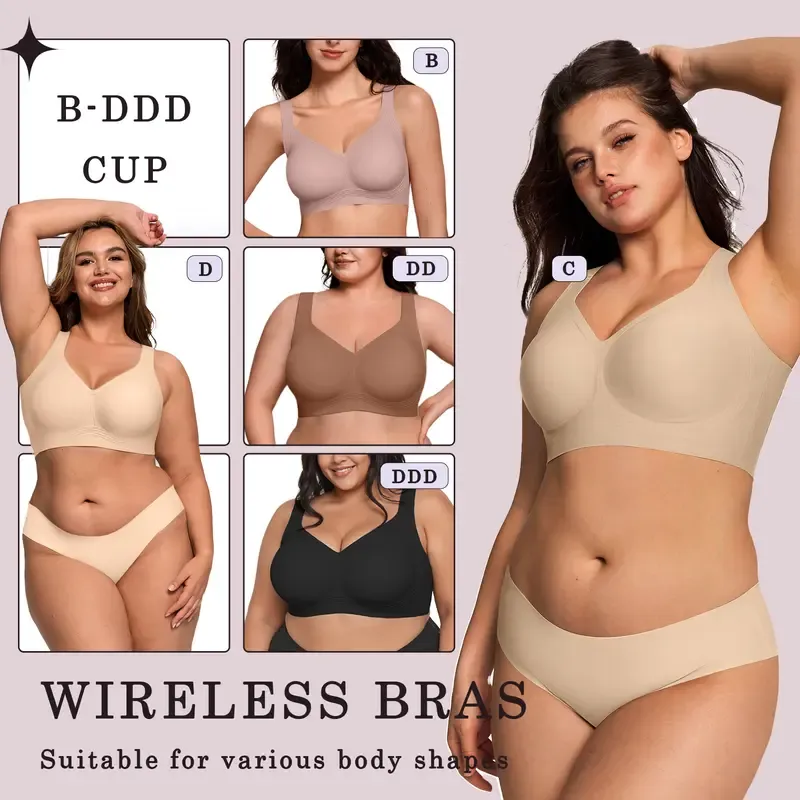 Women Jelly Bras Wirefree Full Coverage