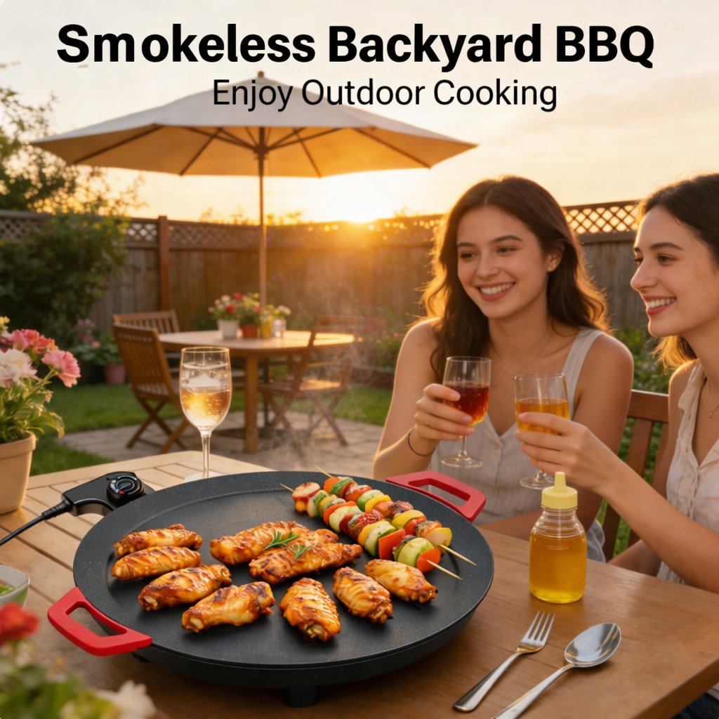 Indoor Smokeless Electric Griddle