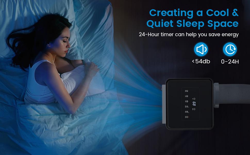 COWSAR 8,000/10,000 BTU Portable Air Conditioners Cool Up to 350/450 Sq.Ft, 4 Modes Portable AC Unit with Remote Control/LED Display/24Hrs Timer/Installation Kits for Home/Office/Dorms, White