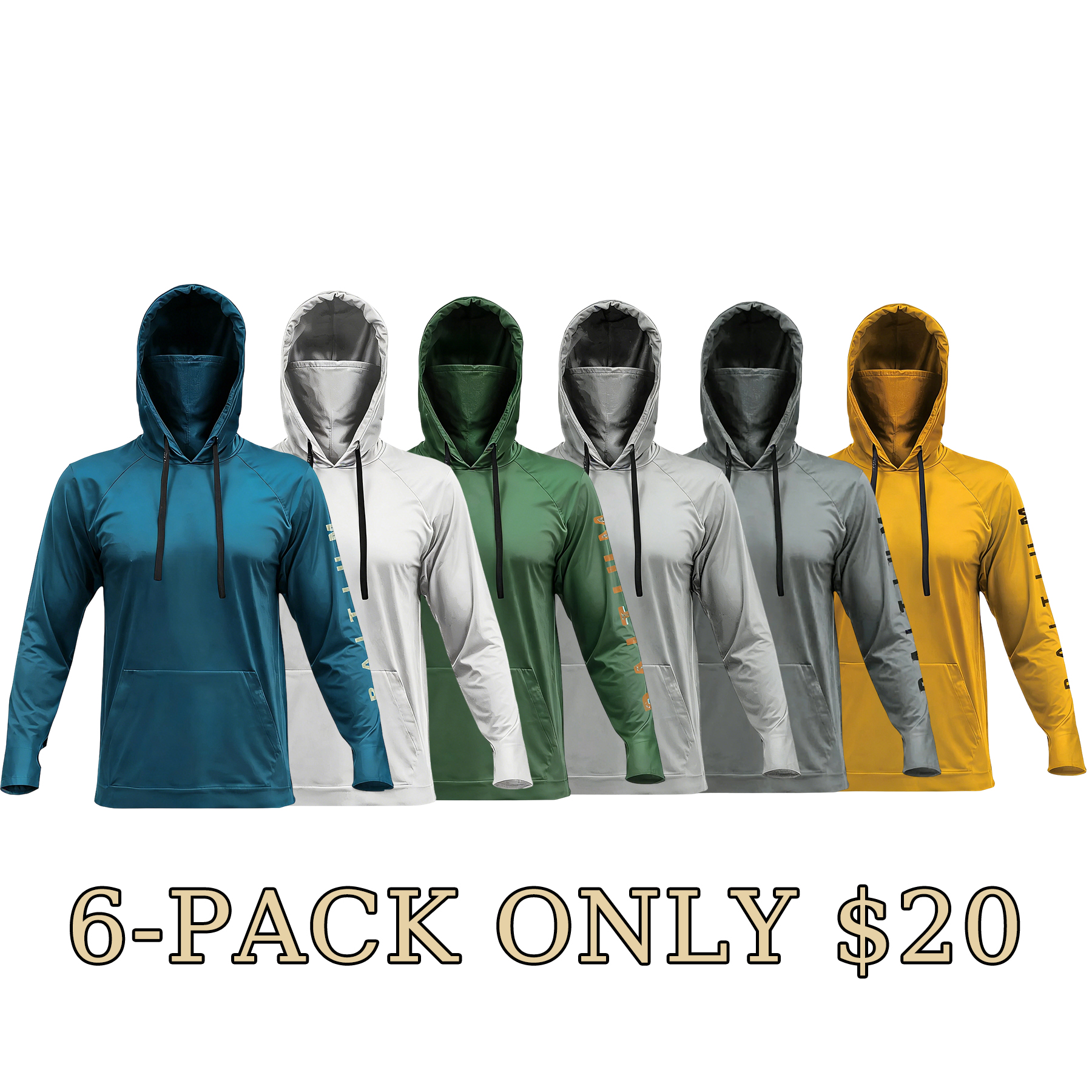 🔥9-Pack Only $24🔥Men's UPF 50+ Hooded Sun Protection Fishing Shirt