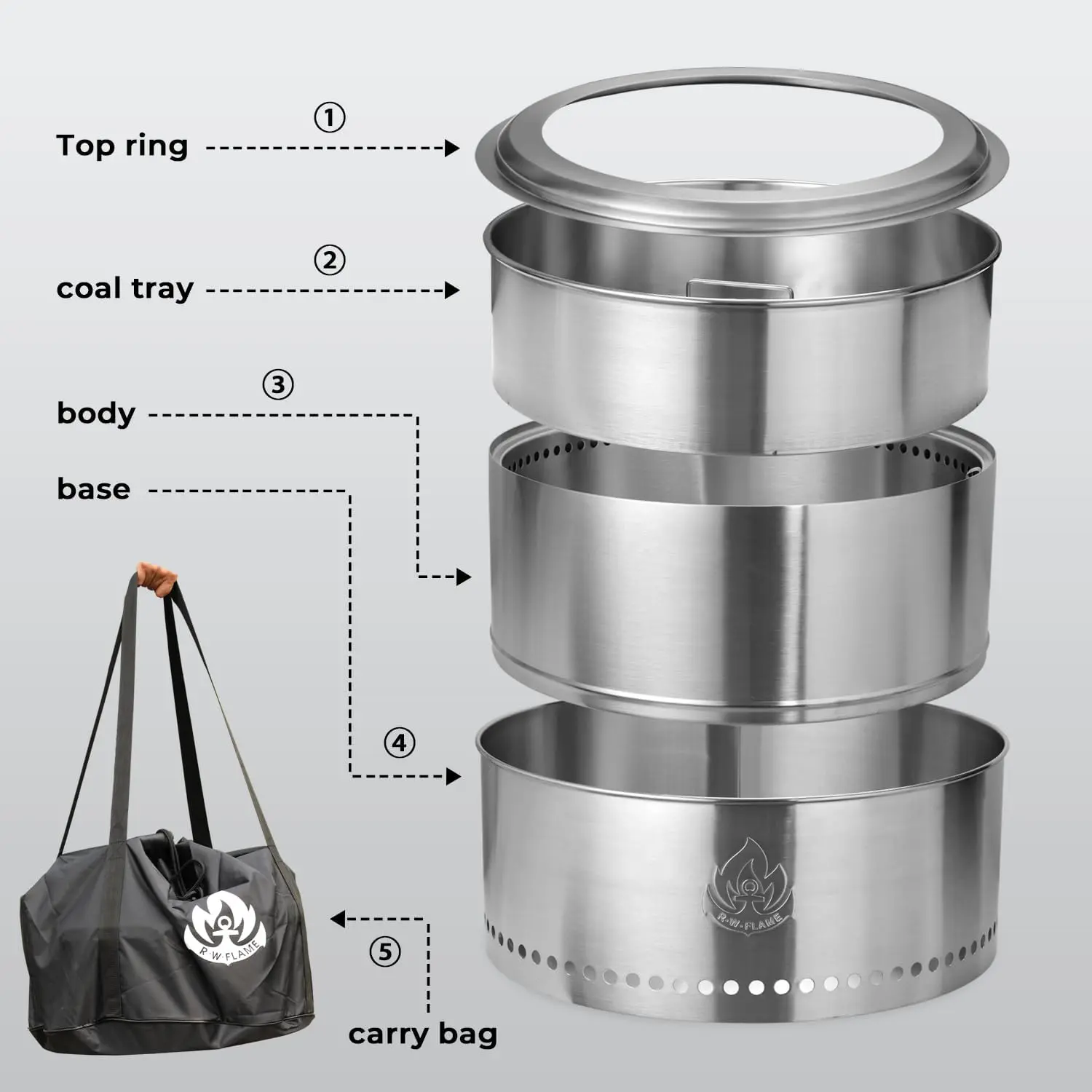 Outdoor Smokeless Fire Pit