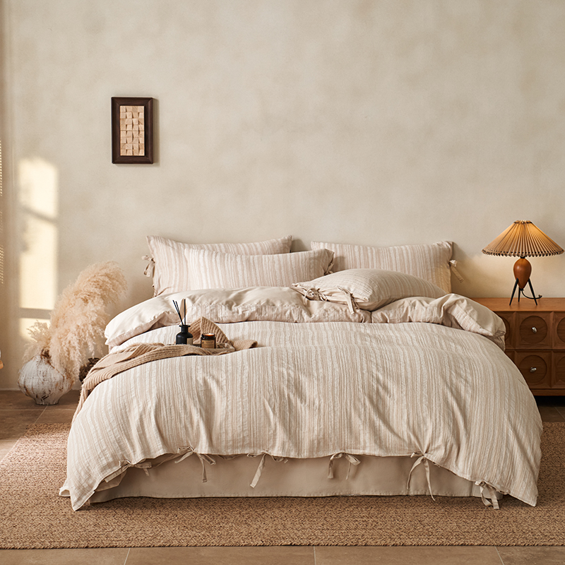 100% Linen Duvet Cover Set - Minimal Natural