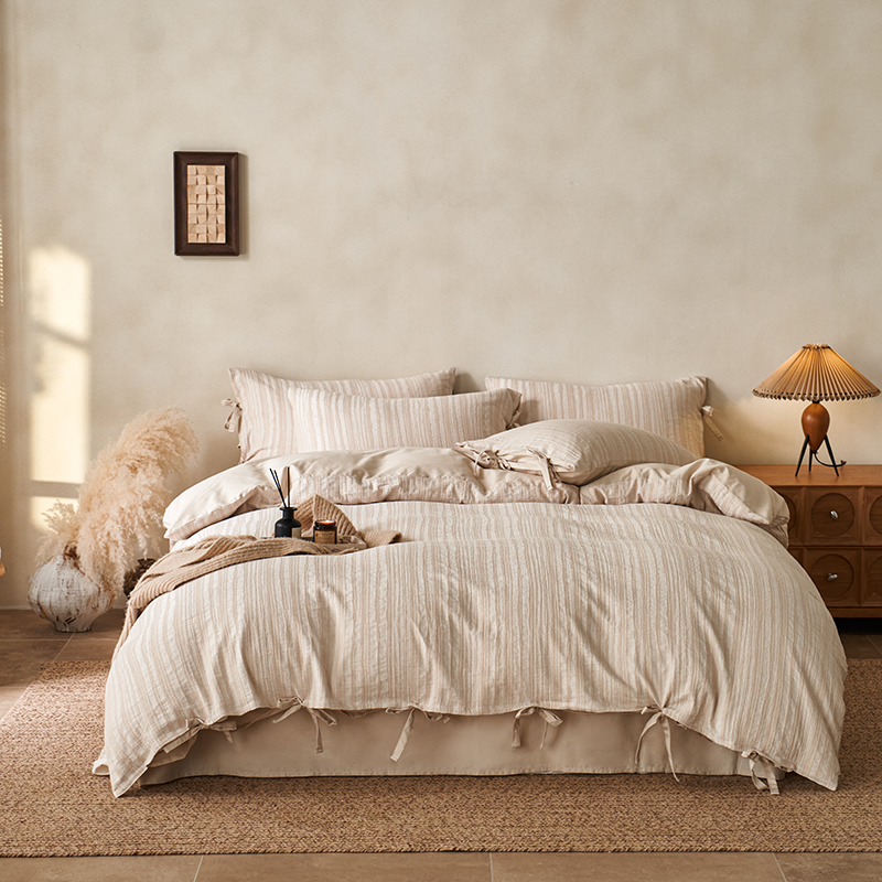100% Linen Duvet Cover Set - Minimal Natural
