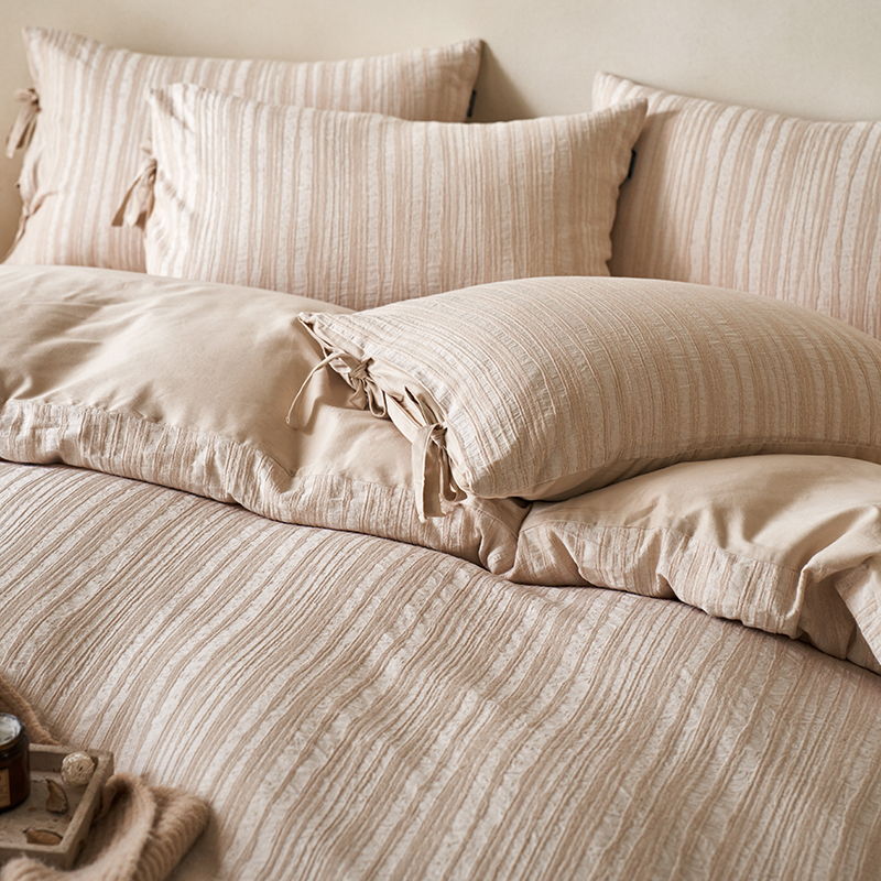 100% Linen Duvet Cover Set - Minimal Natural