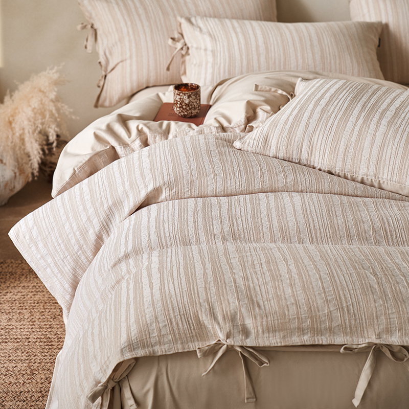 100% Linen Duvet Cover Set - Minimal Natural