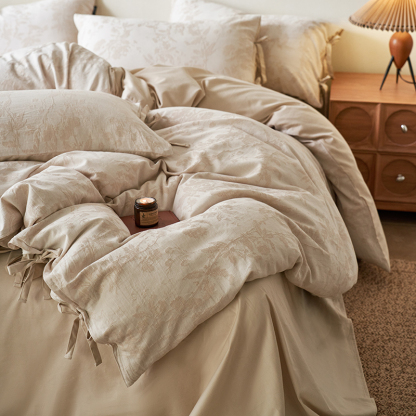 100% Linen Duvet Cover Set - Wabi-Sabi Floral Whisper Collection