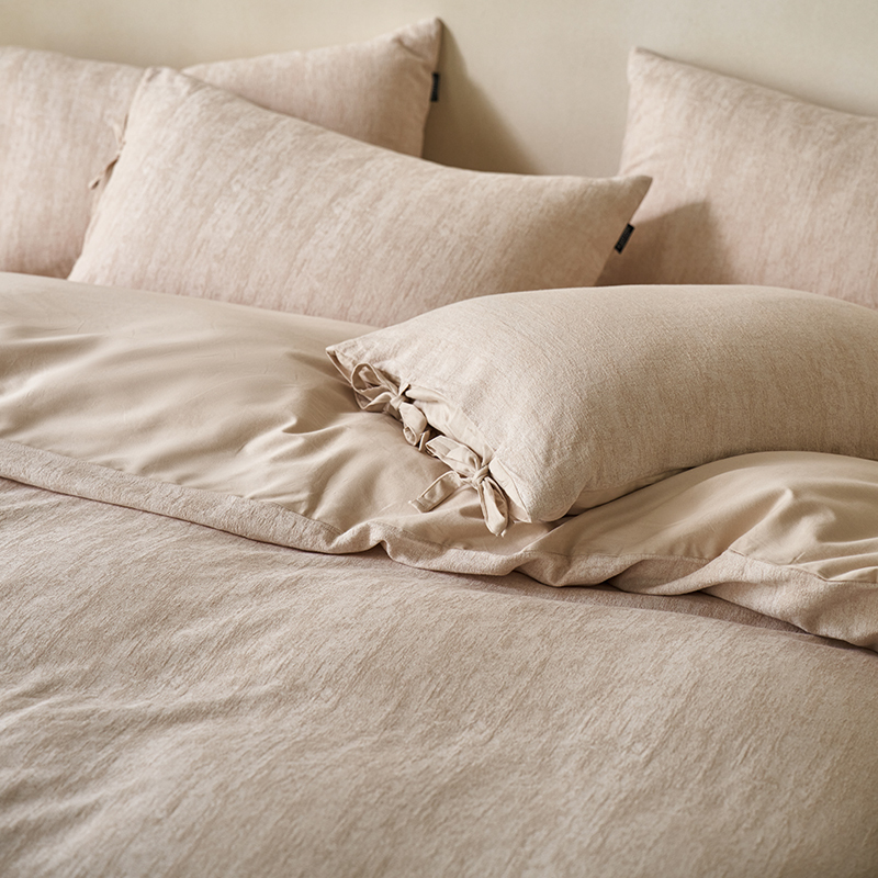 100% Linen Duvet Cover Set - Mottled Linen Collection