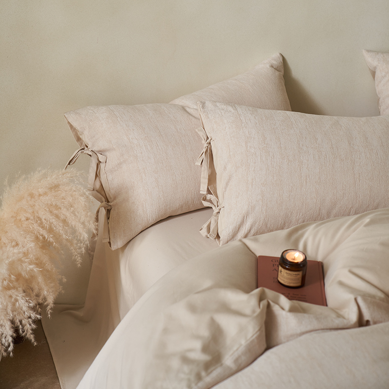 100% Linen Duvet Cover Set - Mottled Linen Collection