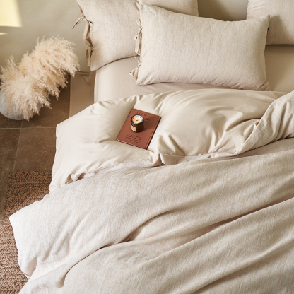100% Linen Duvet Cover Set - Mottled Linen Collection